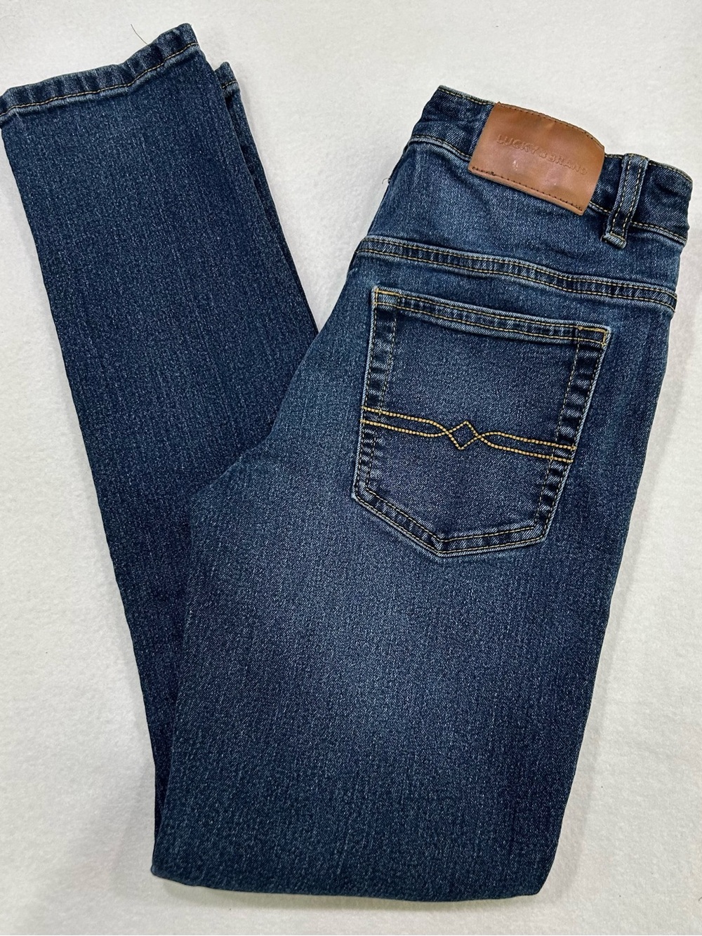 Lucky Brand Girls Skinny Stretch Jeans, adjustable waist size 14 inseam 27.5 G-3